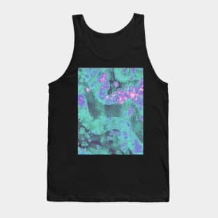 Abstract bright purple and turquoise blue batik texture Tank Top